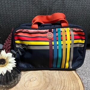 Tory Burch Multicolor Striped Toiletry Bag